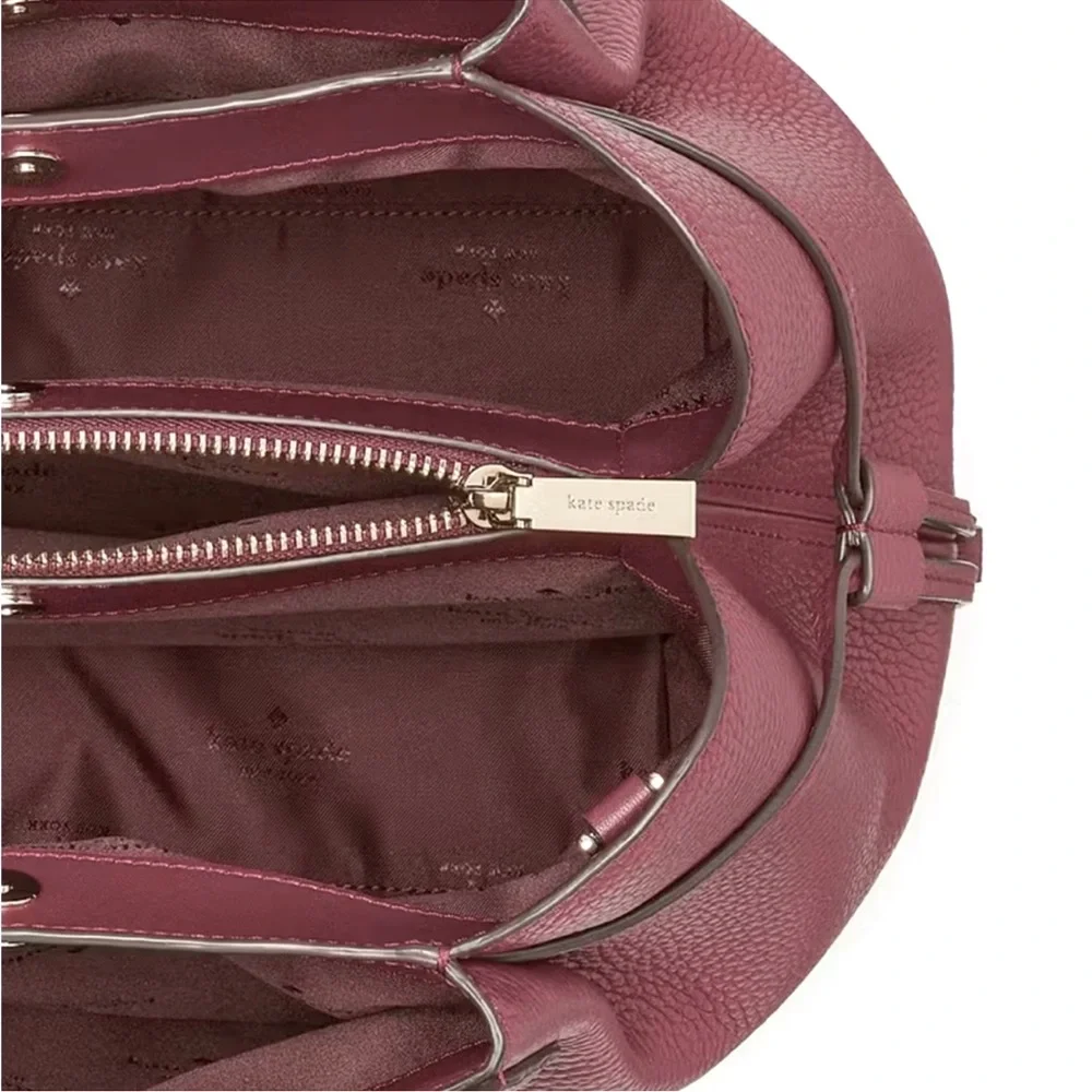 Kate Spade Small Dumpling Burgundy Satchel - Picture 7 of 15